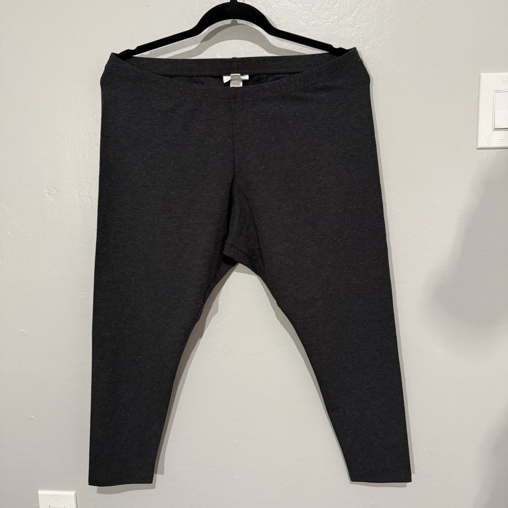 NWT J Jill Womens Pima Ankle Leggings LP Large Petite Dark Charcoal Gray 701573
